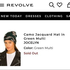 JOCELYN Green Camo Jacquard Hat